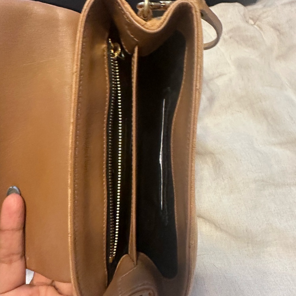 Saint Laurent Brown Suede Toy Loulou Crossbody Bag - Picture 2 of 10